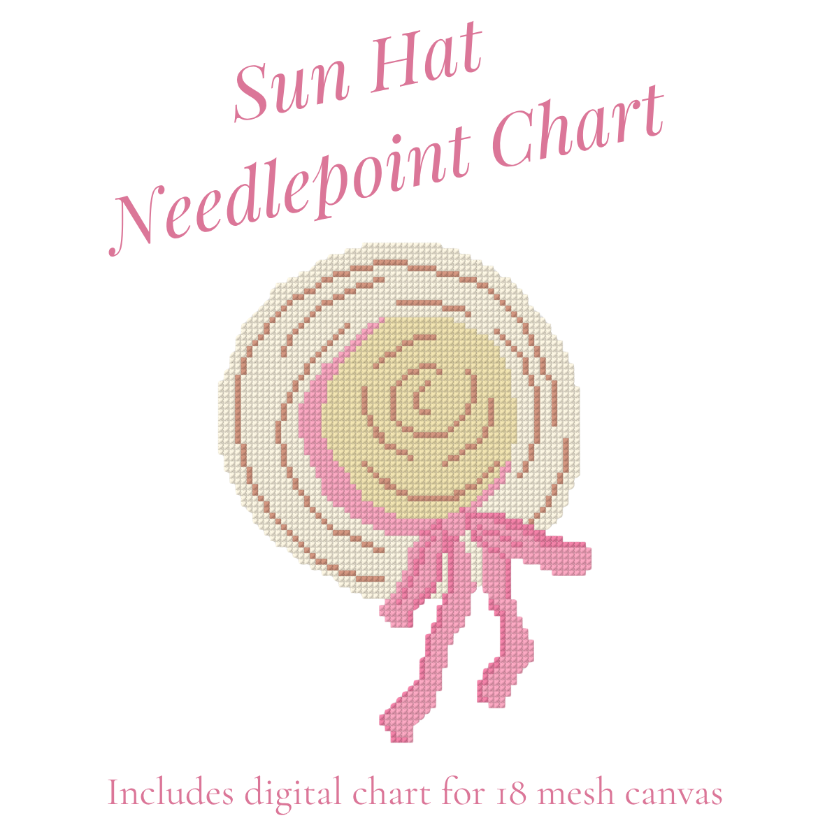 Sun Hat Needlepoint Chart