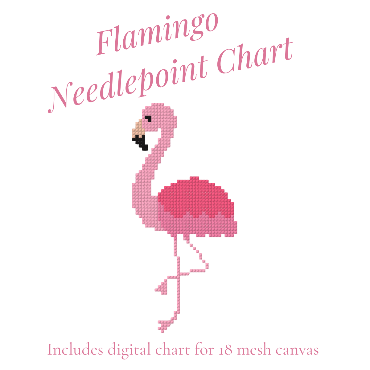 Flamingo Needlepoint Digital Chart